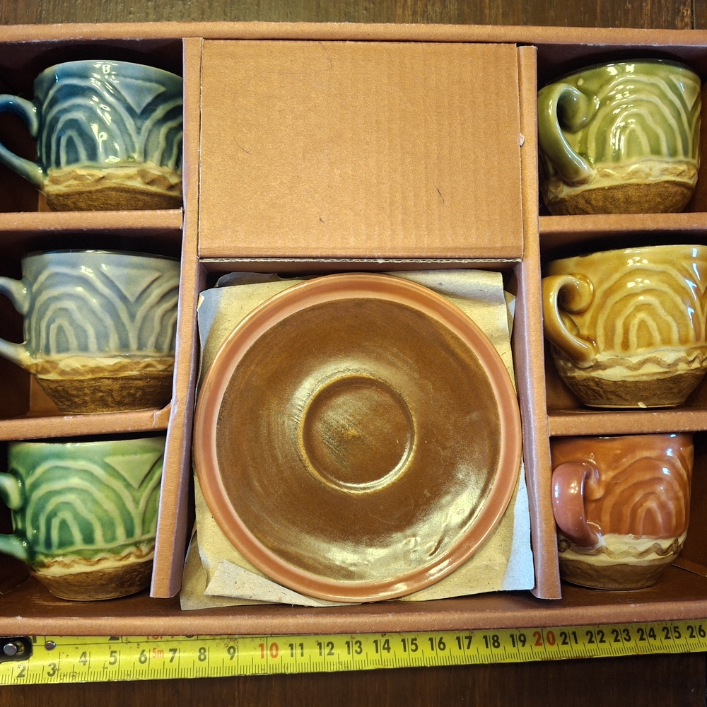 Handcrafted Ceramic Mug and Saucer Set